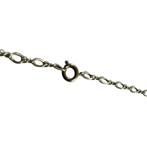 Artisan MCM Brutalist Modernist Silvertone Horseshoe Nail Necklace With Sculptur - Picture 8 of 8